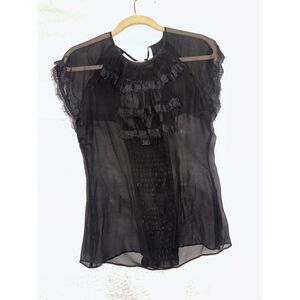 Arden B size M black sheer blouse women’s